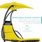 Best Choice Products Hanging Curved Chaise Lounge Chair Swing for Backyard, Patio w/ Pillow, Shade, Stand